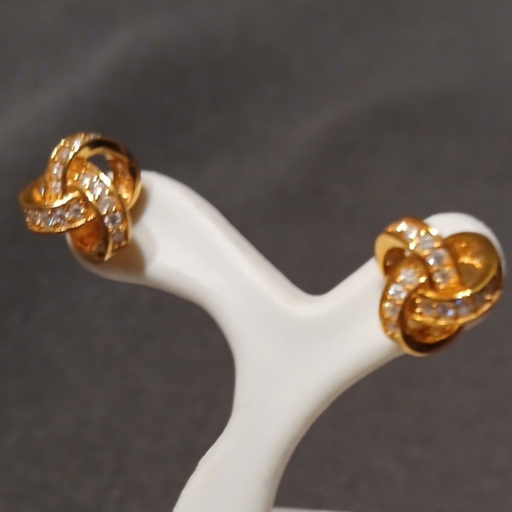 Moissanite Love Knot Earrings Sale